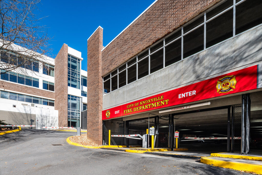 Knoxville Public Safety Renovation Exterior Fire Department Entrance