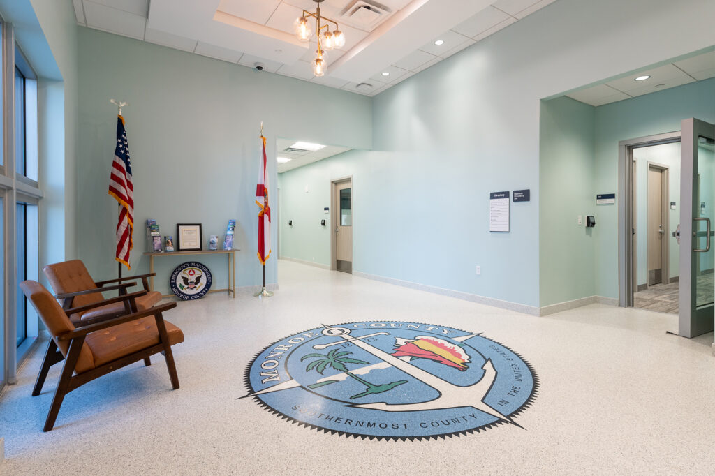 Monroe County EOC upper level lobby