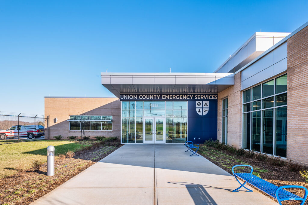 Union County EOC & 911 Center exterior of building.