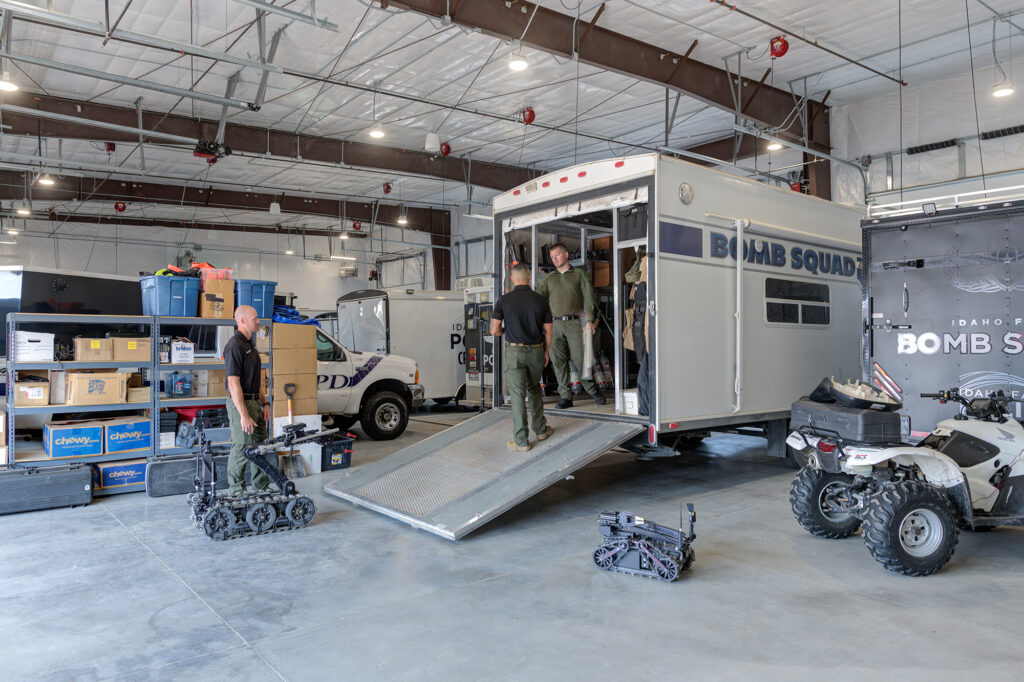 Idaho Falls Police Headquarters bomb squad.