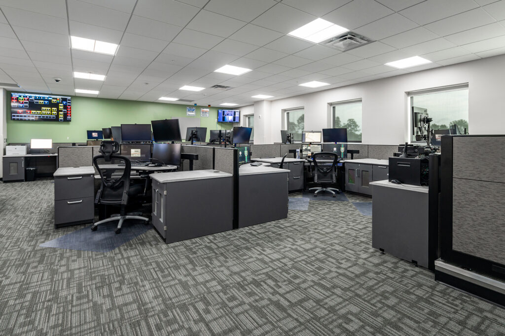 Seminole County 911 Center dispatch floor.