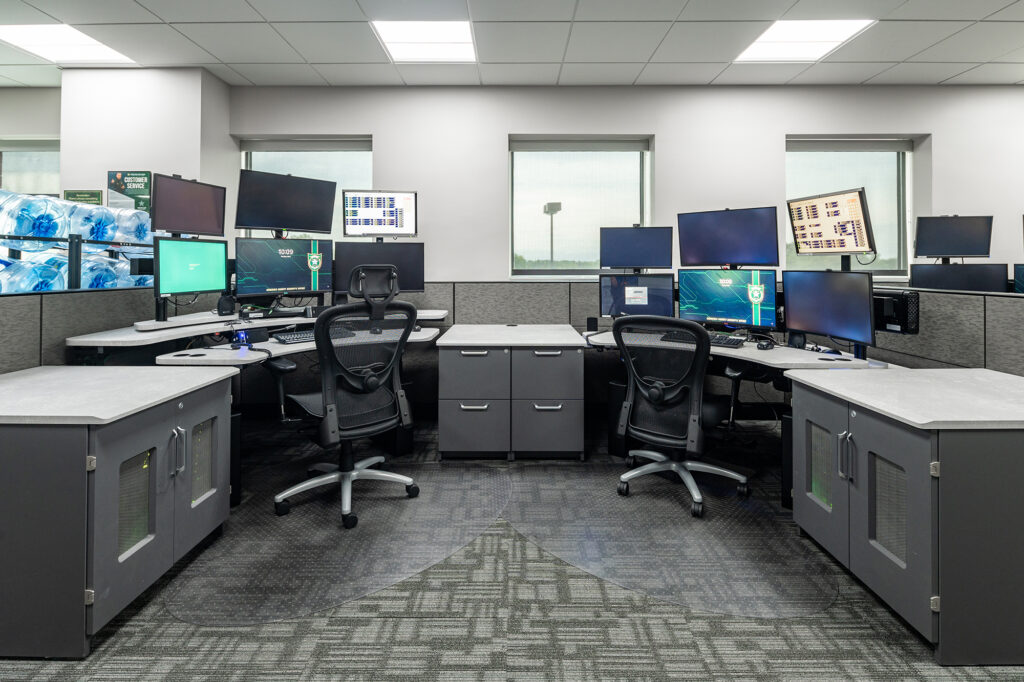 Seminole County 911 Center dispatch floor.